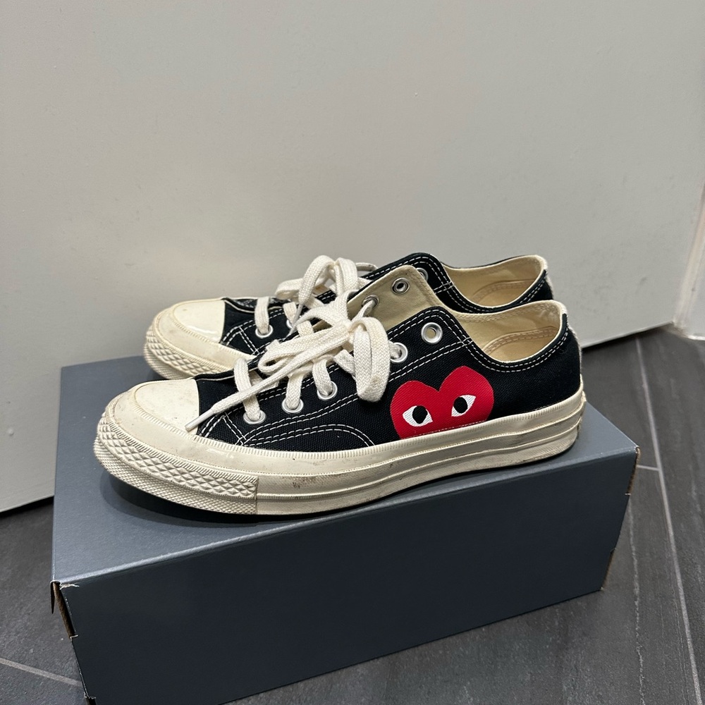 Comme des Garcons PLAY Black and White Sneakers